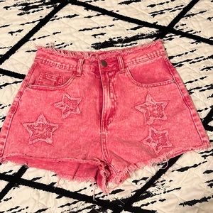 Pink star shorts